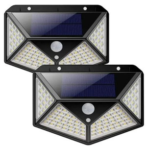 2x Lampa Solar Z Czujnik Ruchu Zmierzchu 100 Led