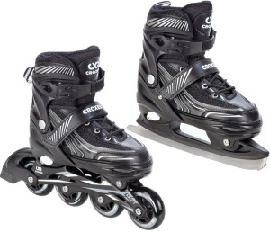 Rolki Łyżwy Regulowane 2w1 Croxer Optima Black 35-38