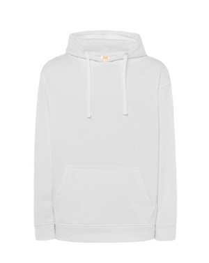 Bluza męska KANGURKA Z KAPTUREM JHK biała