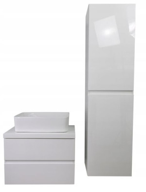 Zestaw Łazienkowy! Mdf| Lakier Biały Połysk! 50cm