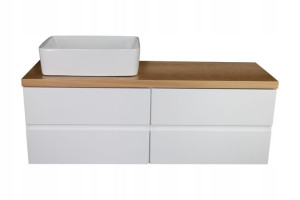 Szafka Łazienkowa Mdf Z Drewnianym Blatem! 160cm!