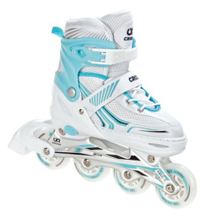 Rolki Croxer Optima White/Mint 35-38 Kauczuk Abec7