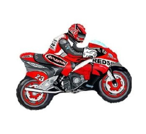 Balon Hiszpański 24" Motocykl Czerwony