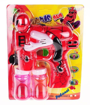 Pistolet Na Bańki Mydlane Z Dwoma Płynami Spiderman