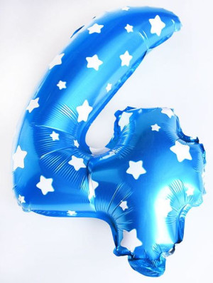 Balon 40cm Cyfra Niebieska 4