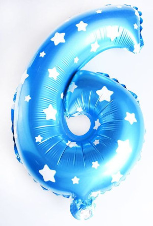 Balon 40cm Cyfra Niebieska 6