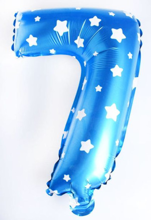 Balon 40cm Cyfra Niebieska 7
