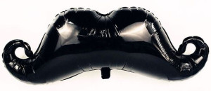 Balon Wąs Czarny 42x91 Cm