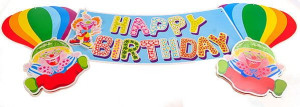 Girlanda Tęczowa Happy Birthday Glob