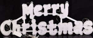 Świecący Napis Merry Christmas Multikolor Mikołaj