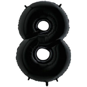 Balon 100cm Cyfra Czarna Grabo 8