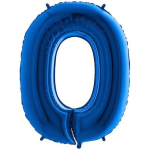 Balon 100cm Cyfra Niebieska 0