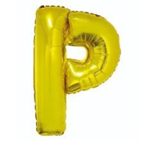 Balon 100cm Literka Złota P