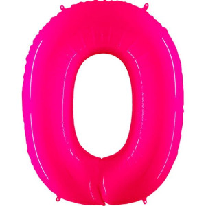 Balon 102cm Fluorescencyjny Grabo Cyfra 0