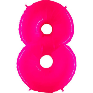 Balon 102cm Fluorescencyjny Grabo Cyfra 8