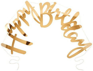 Girlanda Happy Birthday Złota 2m