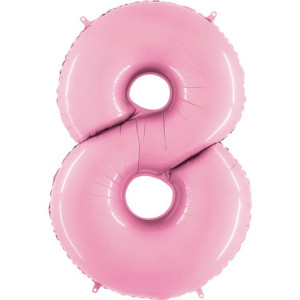 Balon 100cm Cyfra Pastelowy Róż 8
