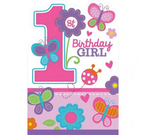 Zaproszenia Sweet Birthday Girl 8szt