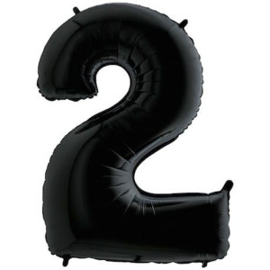 Balon 100cm Cyfra Czarna 2