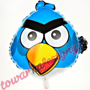 Balon 18" Głowa Angry Niebieska