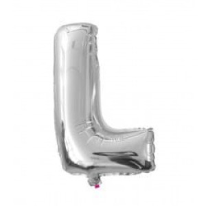 Balon 40cm Literka Srebrna L