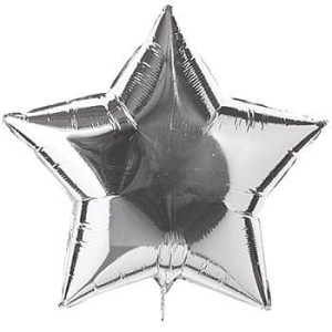 Balon 18" Gwiazda Srebrna