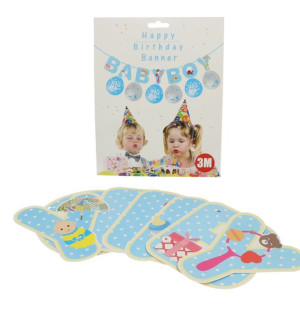 Girlanda 3 Metrowa Baby Boy+balony
