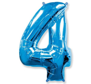 Balon 100cm Cyfra Jasno Niebieski 4