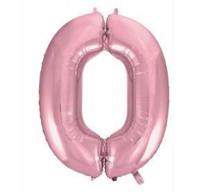 Balon 100cm Cyfra Jasno Różowy 0
