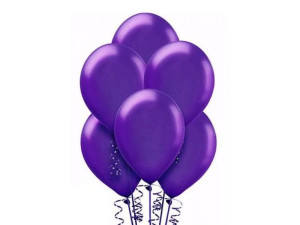 Balony Lateksowe Metaliczne 100szt,fioletowe 23cm