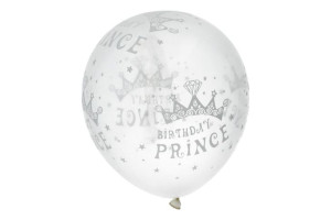 Balon Lateksowy Fluorescencyjny Biały Prince 5szt