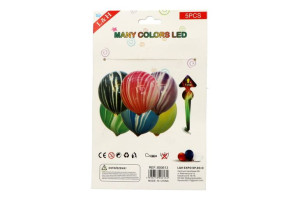 Świecące Balony Led Lateksowe Mozaikowe 5szt