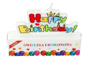 Świeczka Urodzinowa Happy Birthday