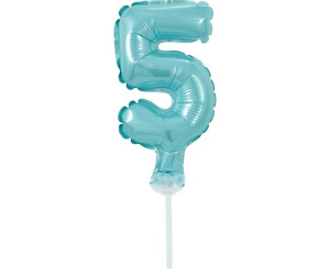 Balon Na Tort Cyfra 5, Błękitna 13cm
