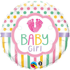 Balon 18" Baby Girl Stópki