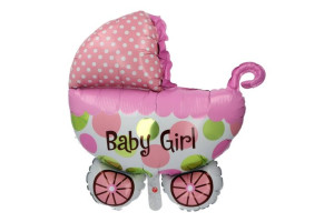 Balon 22'' Wózek Baby Girl Różowy
