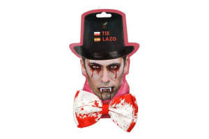 Halloween Muszka Biała Z Krwią