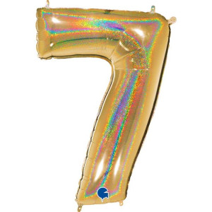 Grabo Balon 102cm Cyfra Złota Holograficzna 7