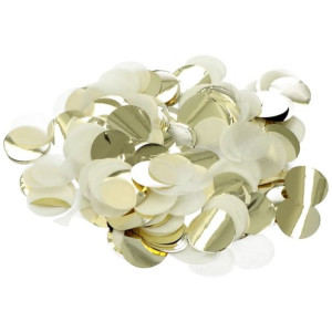 Konfetti Kółka Duże Złoto Białe 50gr 2cm