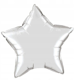 Balon 18"gwiazda Srebrna Matowa