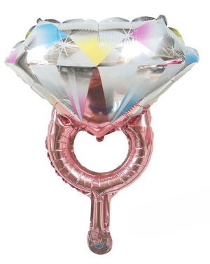 Balon 22"pierścionek Diament Różowy