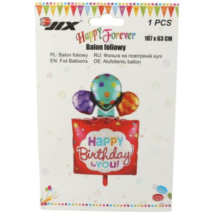 Balon 24" Prezent Happy Birthday To You