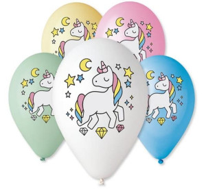 Godan Balon Jedorożec Magiczna Noc 12",opak 5szt