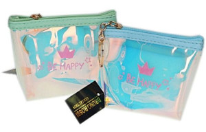 Brelok Portfelik Holograficzny Be Happy
