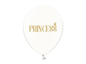 Balony 30cm, Princess, Crystal Clear (1 Op. / 6 Szt.)