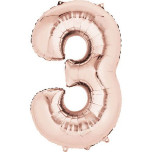 Balon 32" Cyfra Różowe Złoto 3