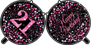 Balon Foliowy 18" Happy Birthday 21 Dwustronny
