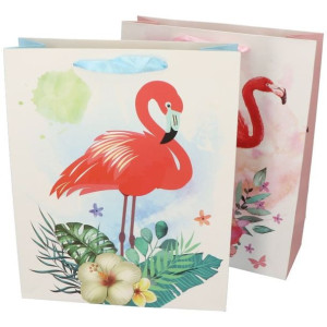 Torebka Prezentowa Flamingi 32x26x10cm Opak 12szt