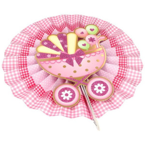 Rozeta Baby Shower Girl Różowa Opak 6szt