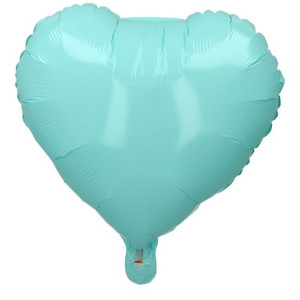 Balon 18" Serce Passtelowe Mat Miętowe